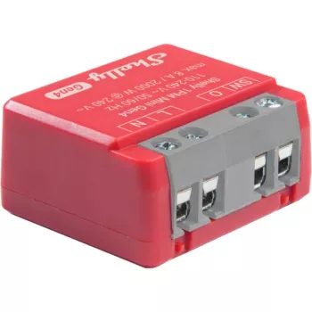 Shelly 1PM Mini Gen4 2 rinkinys – belaidė „Wi-Fi“ išmanioji relė su energijos matavimu, kompaktiškas modulis/DIN bėgiui