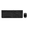 CHERRY DC 2000 Universal USB AZERTY belgiškas juodas – klaviatūra su pele