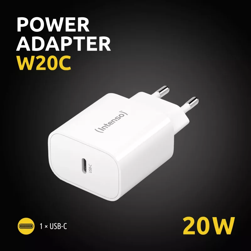 Intenso POWER ADAPTER USB-C 7802012 – 20 W sieninis įkroviklis su USB-C jungtimi