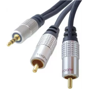 shiverpeaks SP30832-10 garso laidas 10 m 3,5 mm 2 x RCA mėlynas - chromuotas (SP30832-10)