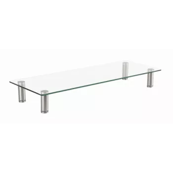 GEMBIRD MS-TABLE-GM-01 stiklinis monitoriaus stovas, juodas, 580×210×90 mm, iki 20 kg