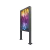 Lauko informacinis kioskas Edbak POK101 plieninis juodas portretinis 862x200x1981 mm