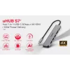 USB-C HUB Unitek 7v1 Aliuminis PD 100W 5 Gbps – kelių prievadų adapteris su Power Delivery