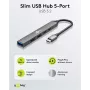 Goobay Slim 5 prievadų USB mazgas, USB-C™ į USB-C™/USB-A, USB 3.2 (74460)