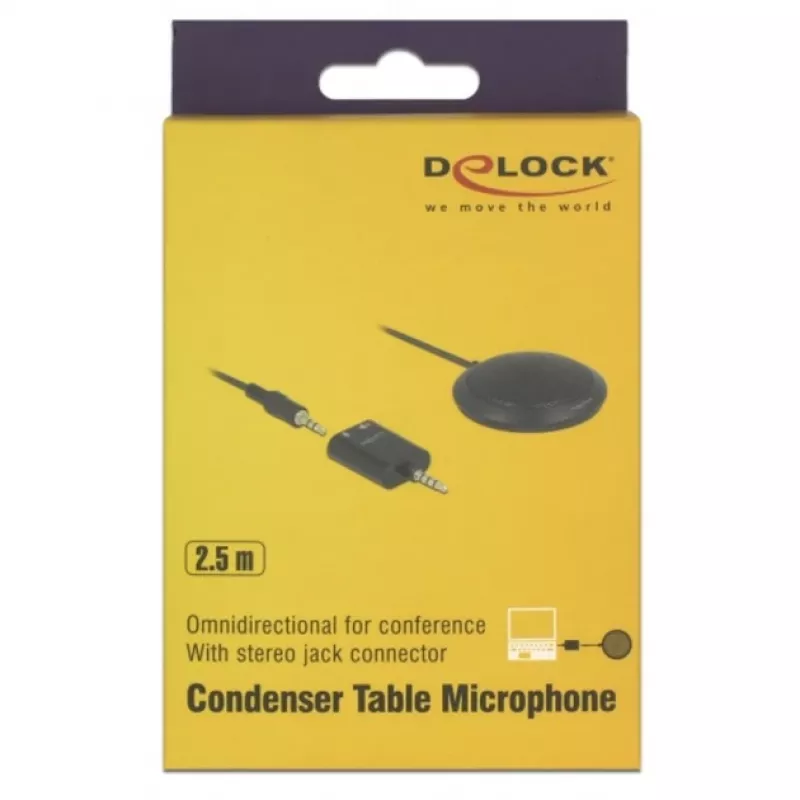 Stalinis mikrofonas DeLOCK 65873 Juodas