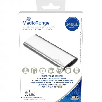 Išorinis kietasis diskas SSD MediaRange 240GB M.2 USB Type-C MR1101