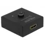 DeLock HDMI 2 į 1 dvipusis 4K 60 Hz kompaktiškas vaizdo/garso jungiklis - Mažmeninė dėžutė - 2 x HDMI - stalinis (64072)