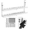 Kabelių organizatorius po stalu MACLEAN MC-102W – plieninis, reguliuojamo ilgio, tinka 0,5–5 cm stalams, apkrova 5 kg, baltas