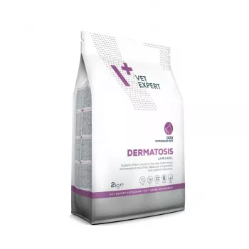 Sausas šunų ėdalas VETEXPERT Veterinary Diet Dermatosis Ėriena ir Krilis, 2 kg, suaugusiems šunims, baltymai 24%, riebalai 17%