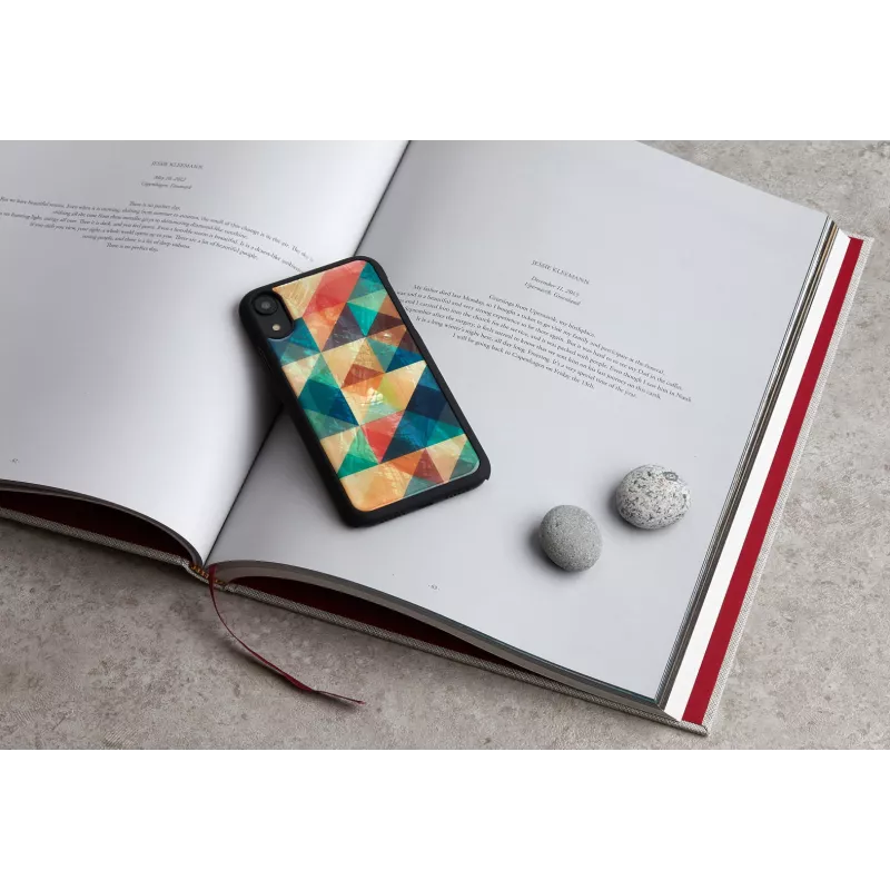 iKins apsauginis dėklas iPhone XR Mosaic Black – perlamutrinis
