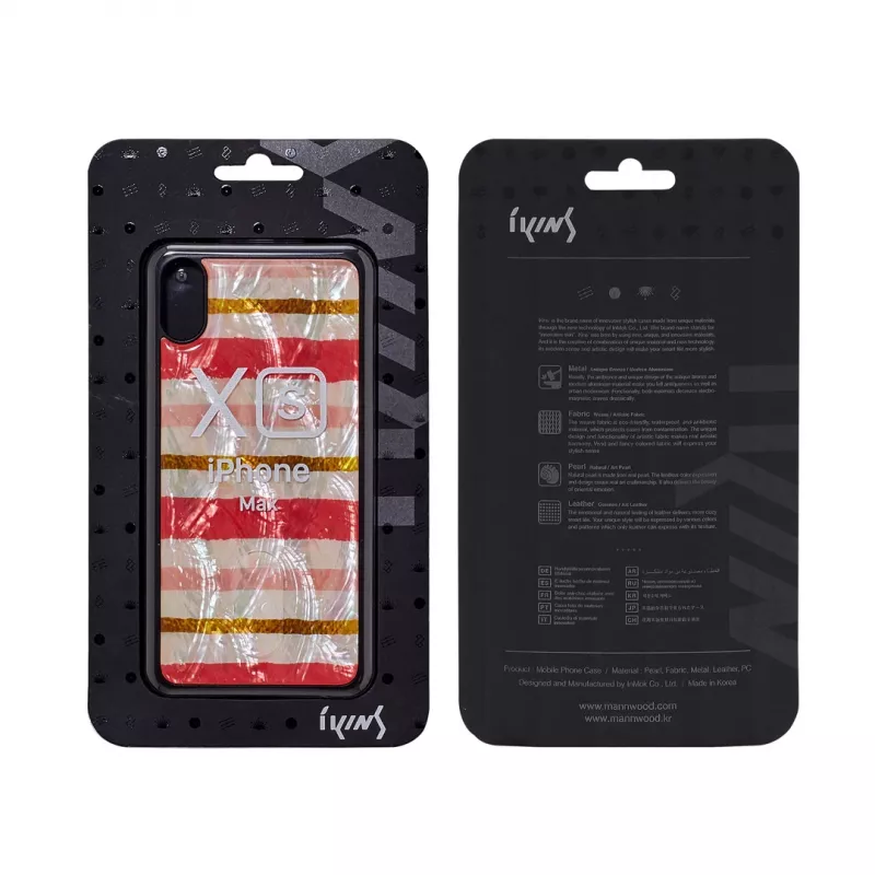 Dėklas iKins iPhone XS Max juodas, trumpas pyragėlio dizainas