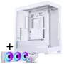 PHANTEKS NV-Serie NV5 MK2 ATX korpusas, grūdintas stiklas, DRGB - matinė balta + Glacier One 360M25 Gen2 DRGB skysčio aušinimo sistema - 360 mm