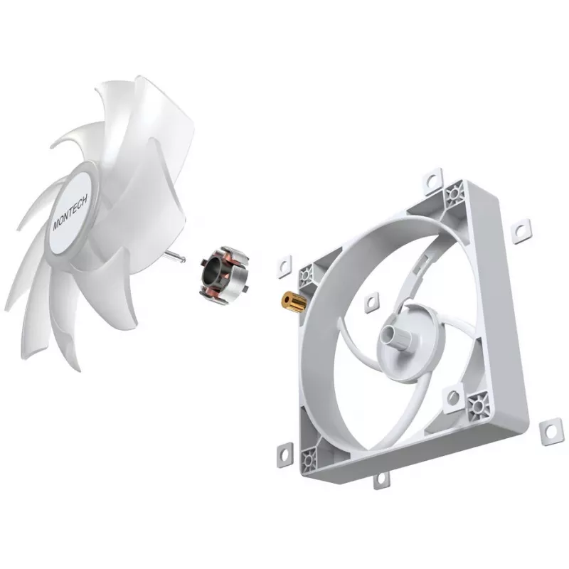 Montech GF120 PWM ARGB 3 viename – 120 mm ventiliatorių rinkinys su PWM ir ARGB apšvietimu
