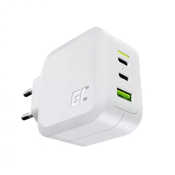 Green Cell CHARGC08W 65 W USB-C PD ir USB-A įkroviklis (GaN)