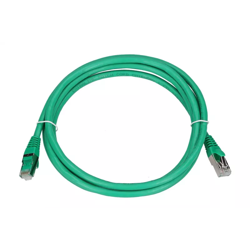 Extralink Cat.6 FTP 2m LAN jungiamasis laidas, varinis tinklo kabelis, vytos poros 1Gbit/s