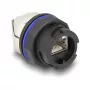 Delock 67047 RJ45 Cat.6A komutacinė panelinė jungtis su LSA gnybtais, juoda