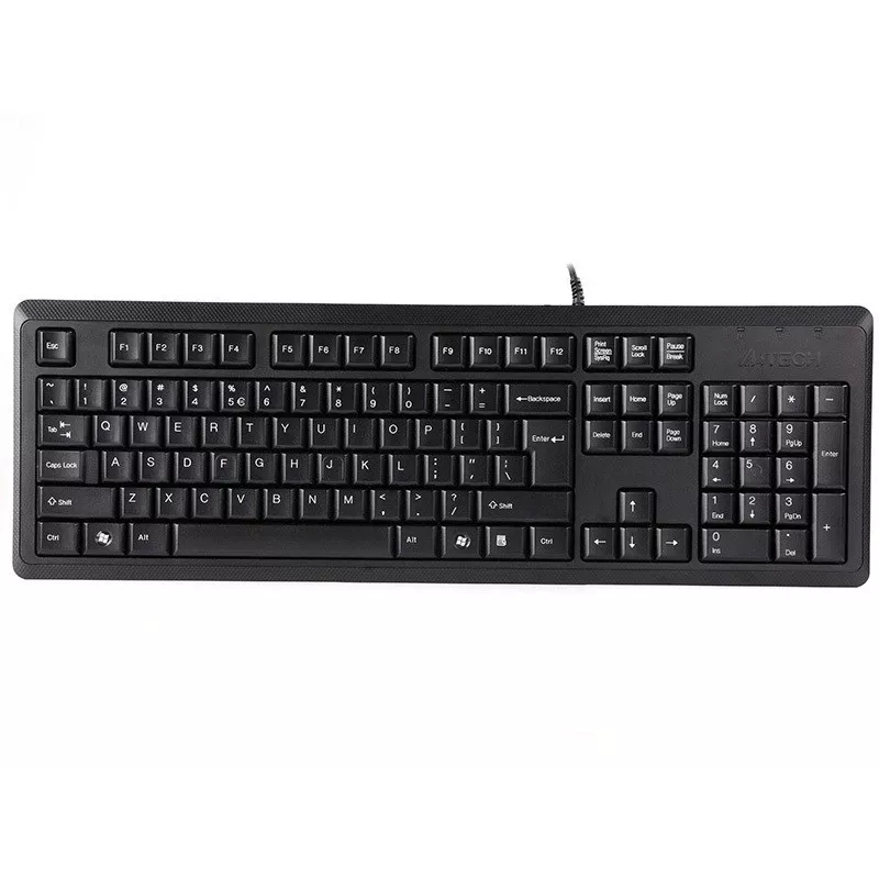 A4Tech KR-92 klaviatūra USB QWERTY angliška juoda