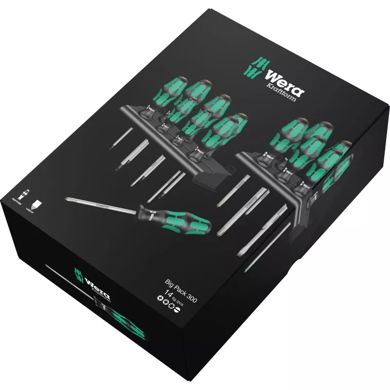 Wera Big Pack 300 rinkinys Vienpusis atsuktuvas