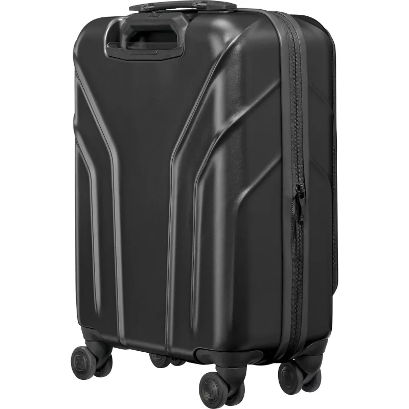 Kieto korpuso rankinis lagaminas Wenger Amplix 653323 juodas, kompaktiškas kabininis bagažas