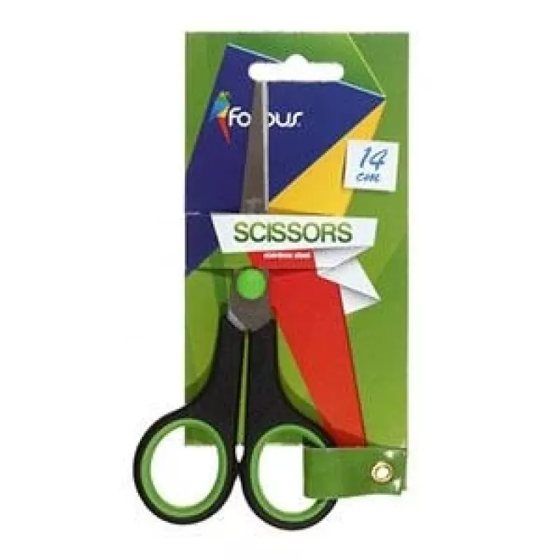 Žirklės FORPUS FO60605 14 cm, gumuotos rankenos, nerūdijančio plieno ašmenys