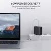 Sieninis įkroviklis Aukey PA-D3 2xUSB (1xUSB + 1xUSB C) Power Delivery 60W 5.4A