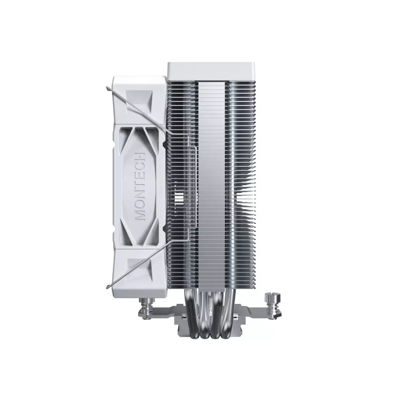 Oro aušintuvas CPU Montech NX400, 2x120 mm ventiliatoriai, baltas, 156×74×120 mm, TDP 270 W