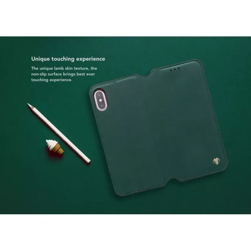 Smart Folio Dėklas VixFox, skirtas Huawei P20 – miško žalios spalvos apsauginis užvalkalas
