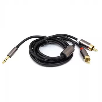 Garso kabelis 3,5 mm – 2x RCA, 1 m