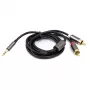 Garso kabelis 3,5 mm – 2x RCA, 1 m