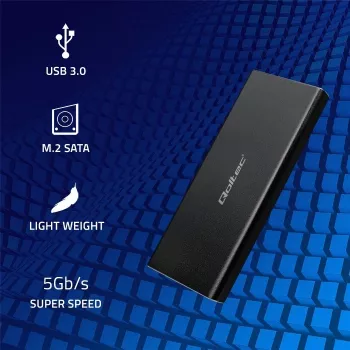 QOLTEC 51854 išorinis M.2 SATA SSD korpusas USB 3.0 be įrankių