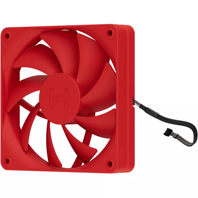Kompiuterio ventiliatorius HYTE FA12-RR-4 120 mm, 1500 RPM, 72 m³/h, 1.6 mmH2O, Fluid Dynamic Bearing, raudonas, 4 vnt.