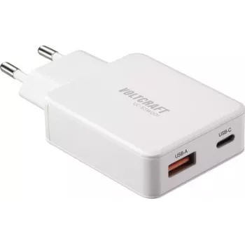Voltcraft UC-1C1A65W01 USB įkroviklis USB-C USB-A Greitas įkrovimas PD 3.0 Baltas (VC-17010790)