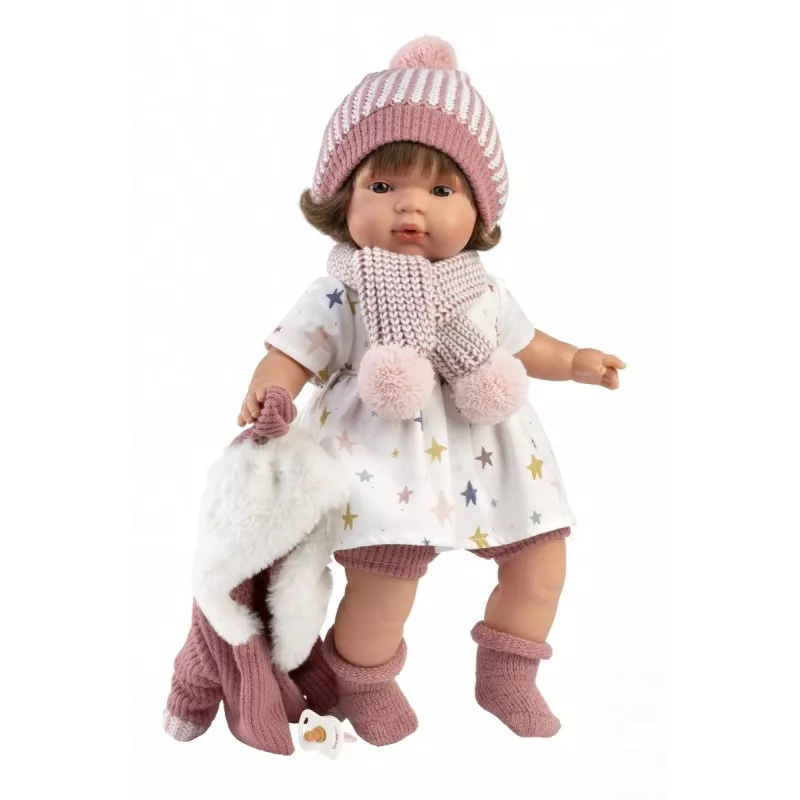 Lėlė Llorens Lola, 38 cm, verkianti, realistinės savybės, minkštas kūnas
