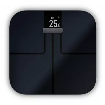 Svarstyklės GARMIN Index S2 – juodos, iki 181,4 kg, Wi‑Fi/Bluetooth, kūno sudėtis