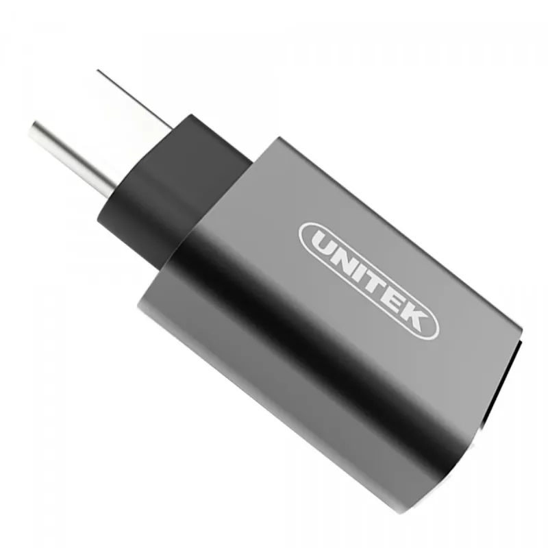 UNITEK Y-A025CGY adapteris USB Type-C į USB Type-A metalinis