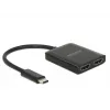 HDMI vaizdo skirstytuvas DeLOCK 87719, USB-C → 2× HDMI, 4K