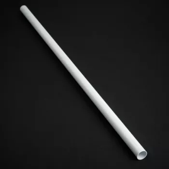 Bitspower standusis vamzdelis 16 mm OD nusklembtais galais, žalvarinis, baltos spalvos, 500 mm