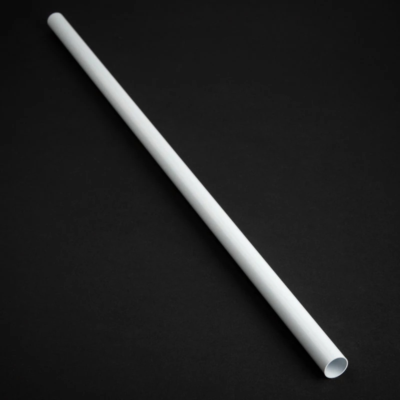 Bitspower standusis vamzdelis 16 mm OD nusklembtais galais, žalvarinis, baltos spalvos, 500 mm