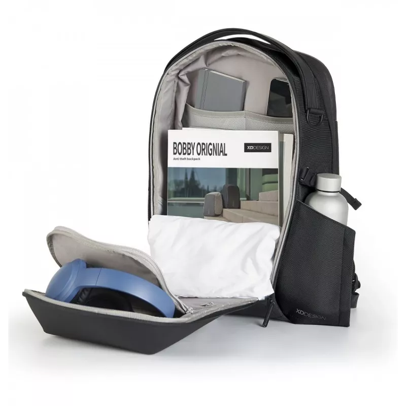 Kuprinė XDDESIGN Bizz Black P705.931 – atspari vandeniui, lengva verslo kuprinė