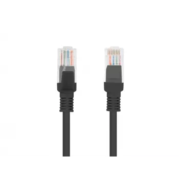 LANBERG RJ-45 Cat5e PCU5-10CC-2000-BK tinklo kabelis, 20 m, U/UTP, CCA laidas, PVC apvalkalas, juodas