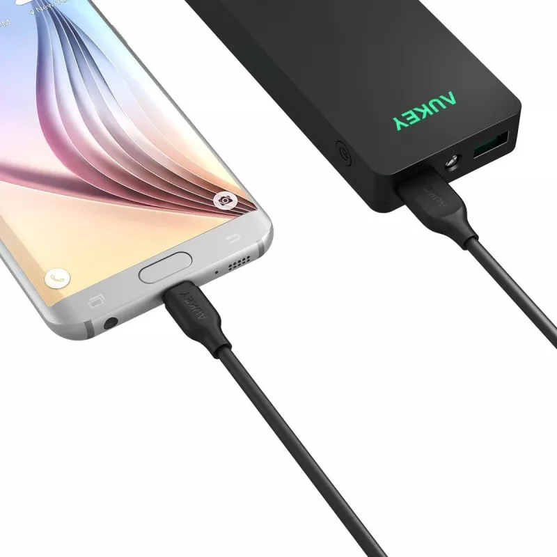 AUKEY CB-MD1 Black greito įkrovimo laidas micro USB-USB | 1m | 5A | 480 Mbps