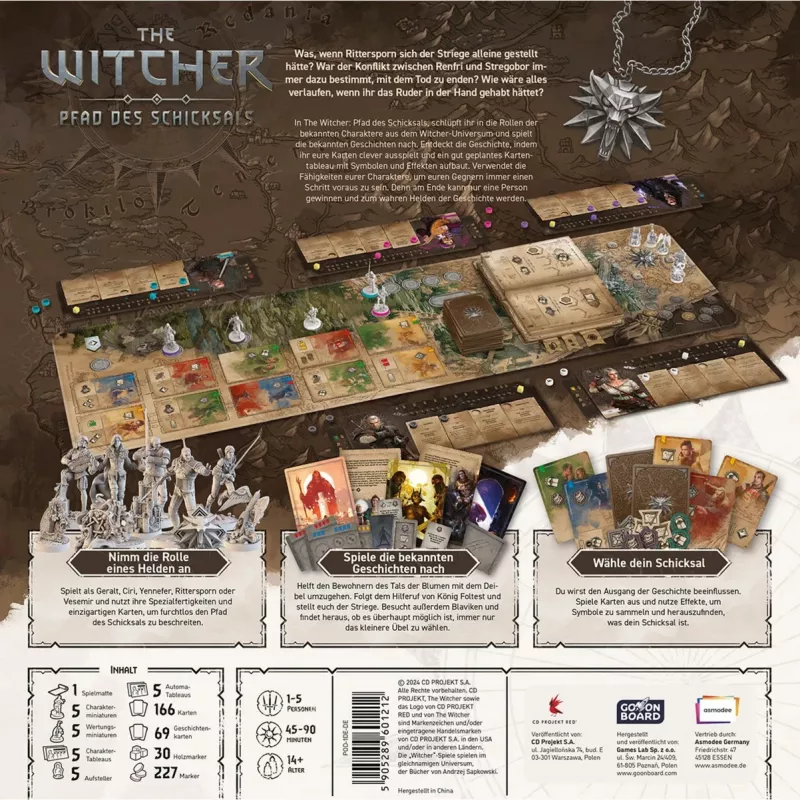 Stalo žaidimas Asmodee The Witcher: Pfad des Schicksals Deluxe Edition – vaidmenų ir strategijos žaidimas