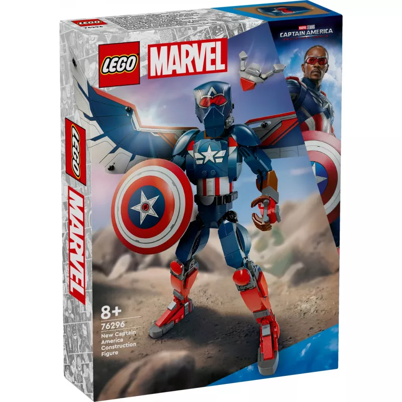 LEGO MARVEL 76296 Nauja Kapitono Amerikos konstrukcinė figūrėlė