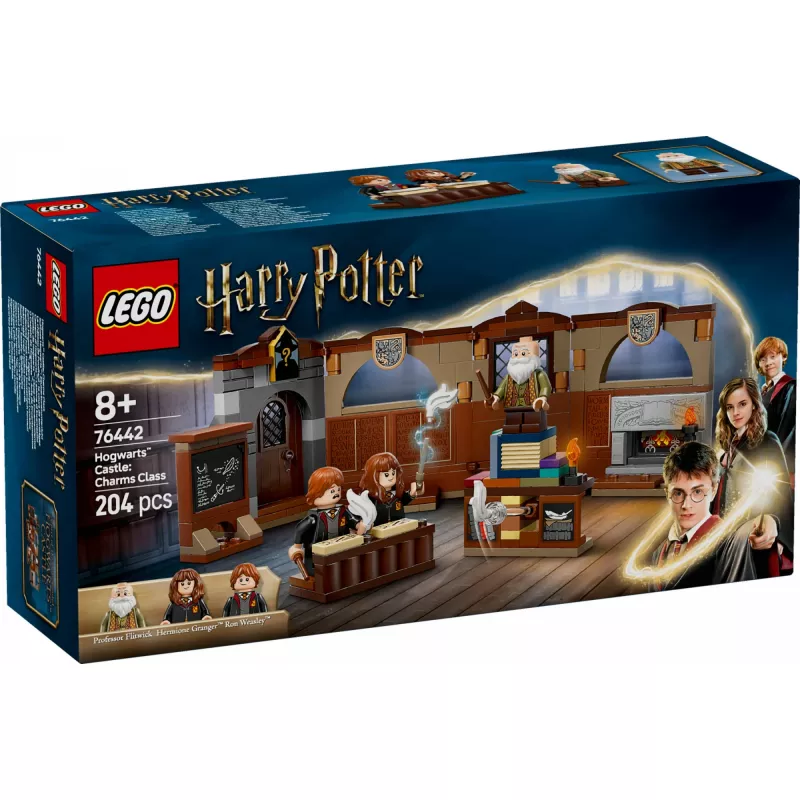 Statybinis rinkinys LEGO Harry Potter Hogvartso pilies Kerėjimo pamoka 76442 — 204 detalės, 3 minifigūrėlės, nuo 8 metų