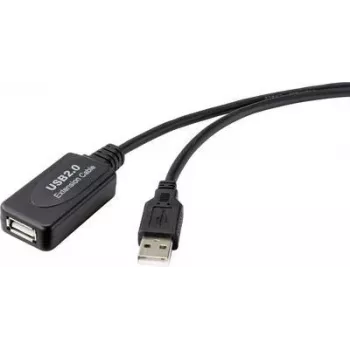 Renkforce RF-4535052 USB laidas 5 m USB 2.0 USB A juodas (RF-4535052)