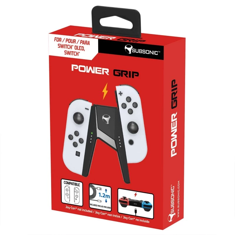 Subsonic Power Grip laikiklis su įkrovimu, skirtas Switch