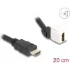 DeLOCK Keystone modulis HDMI kištukas į lizdą 45° kampu 8K 60 Hz 20 cm juodas