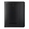 EXTRALINK LITE 9U 530x400 sieninis stelažinis kabinetas juodas su lentyna