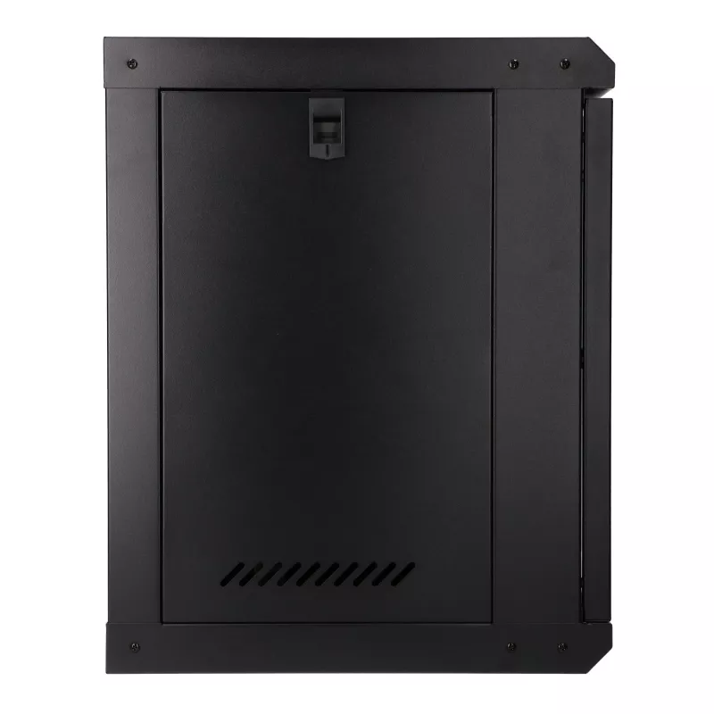 EXTRALINK LITE 9U 530x400 sieninis stelažinis kabinetas juodas su lentyna