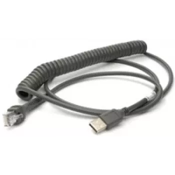 Honeywell USB laidas, spiralinis, 2,9 m, juodas, skirtas Voyager/Fusion/Focus (53-53235-N-3)